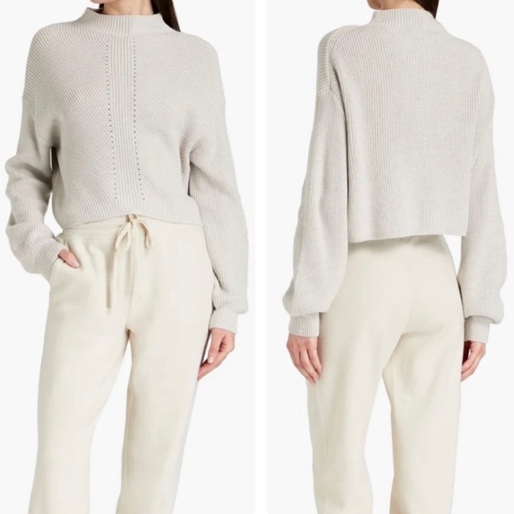 Le ORE Lodi Pointelle Knit Pullover in Bandier size M